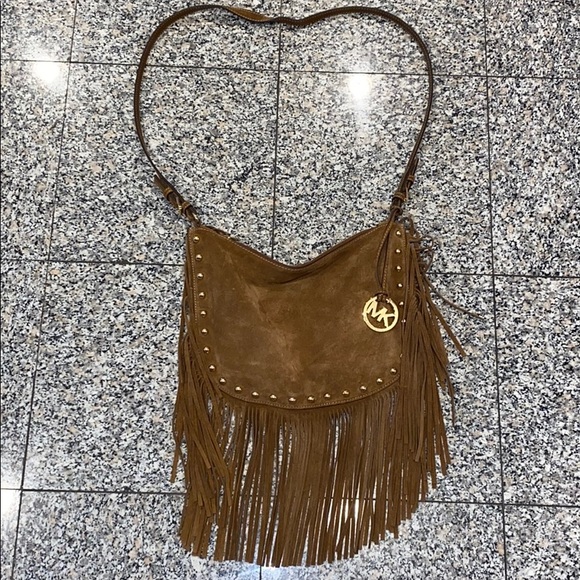 Michael Kors Handbags - Brown suede Michael Kors bag